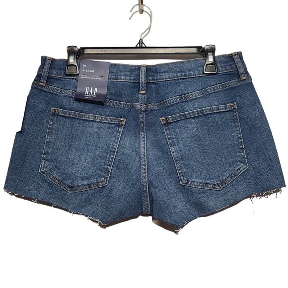 Gap Denim Cut Off Mid Rise 3" Shorts Size 28 NWT - Picture 2 of 5